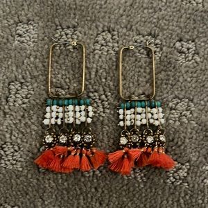 Beaded tassel earrings